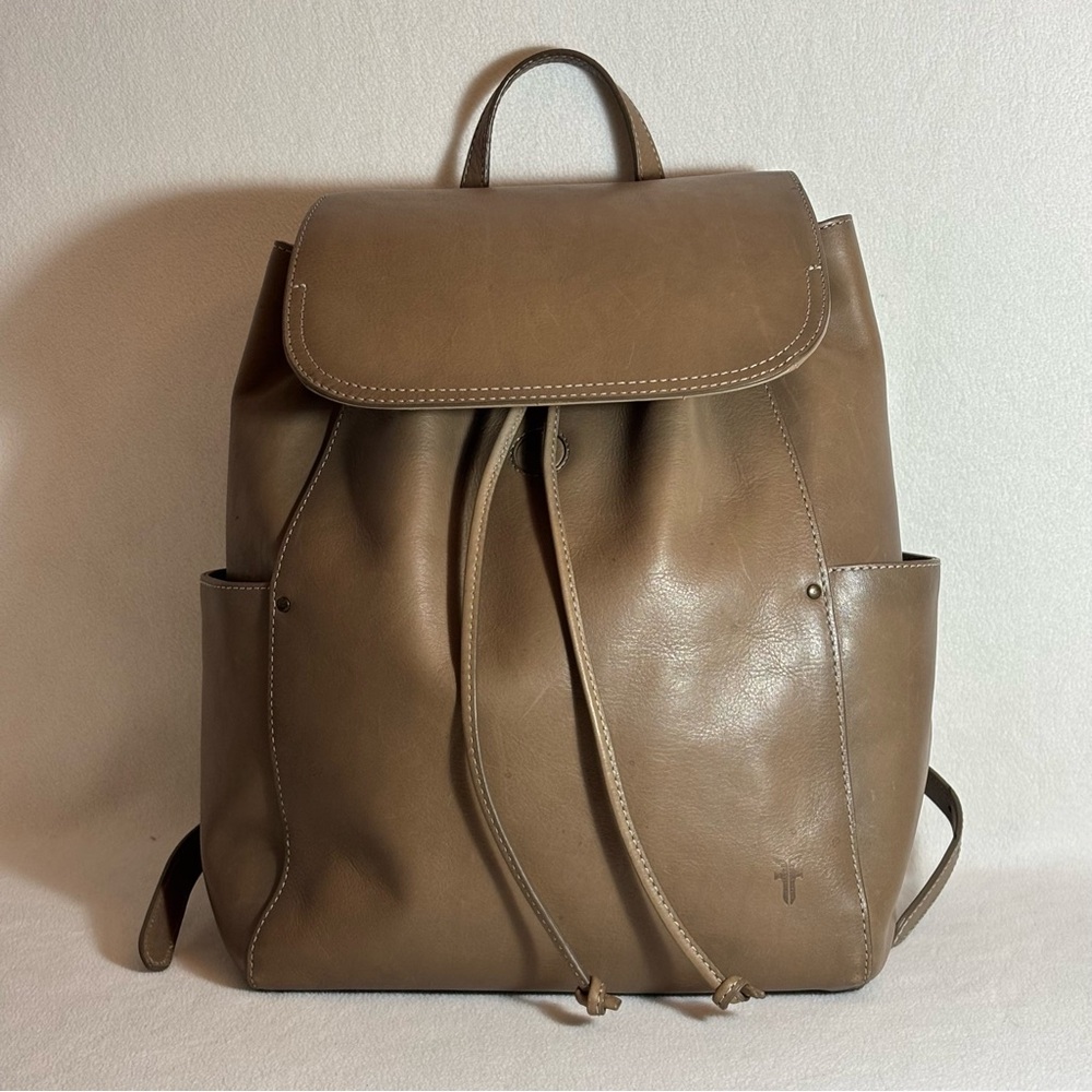 RARE Vintage Y2K Frye Olivia Taupe Leather Backpack